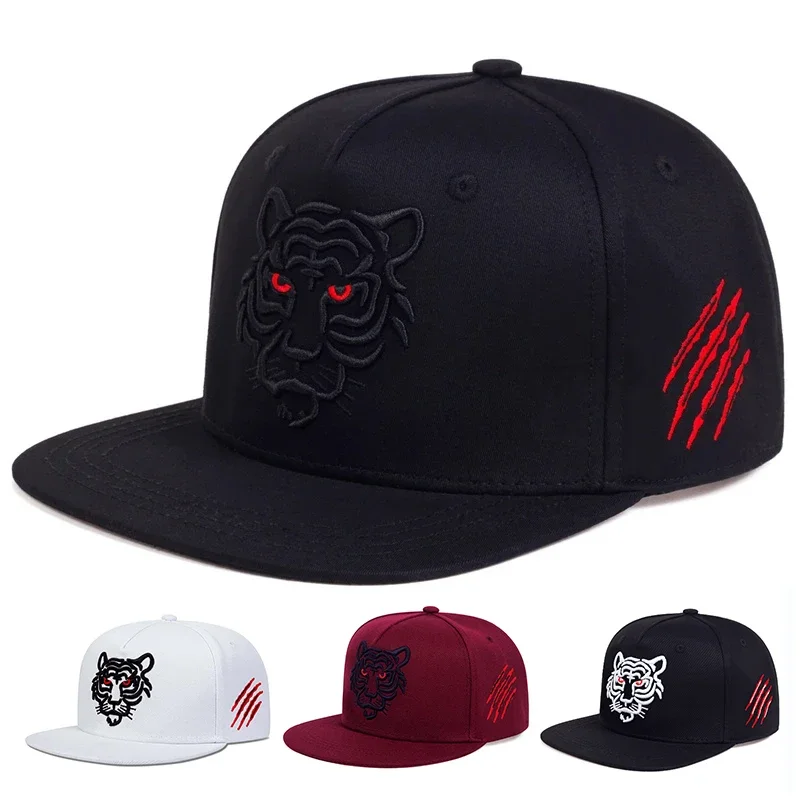 Unisex Tiger Embroidery Hip-hop Hats Spring And Autumn Outdo
