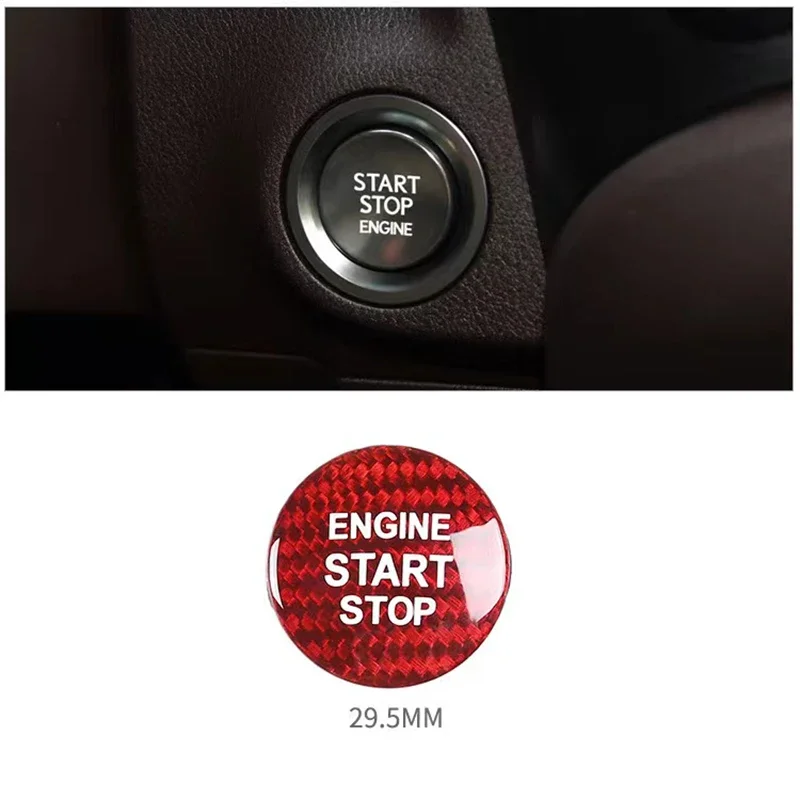 ألياف الكربون بنقرة واحدة زر بدء تشغيل المحرك ملصقات الديكور لكزس ، GX460 ، Ct200h ، ES ، Fsport ، GS ، GX ، IS ، LS ، LX ، NX ، RX ، UX