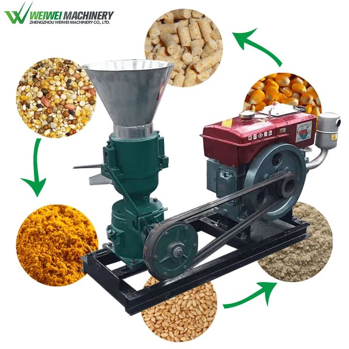 AIROW Weiwei Poultry Equipment Chicken Pellet Making Machine Pelletizer Electric diesel Poultry Food Machines