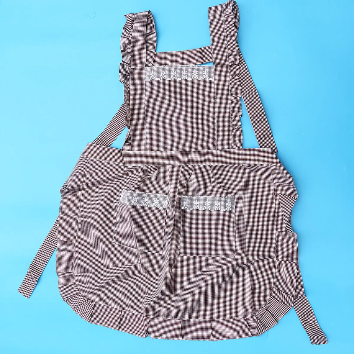 Tablier de cuisine imperméable à motif floral pour femme, en mélange polyester-coton, design élégant et ajusté, avec poches avant, pour la cuisson et la pâtisserie