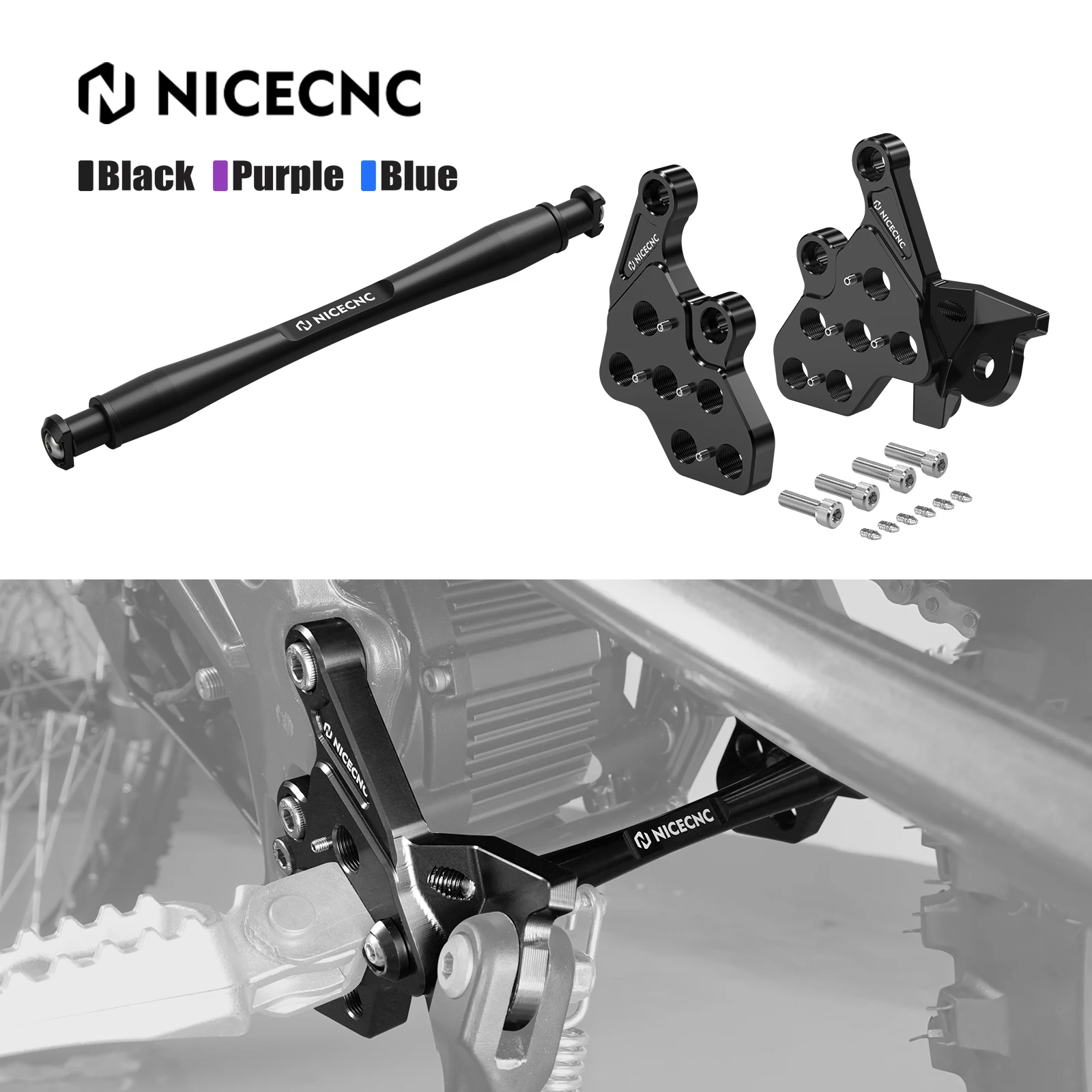 

NICECNC For Surron Light Bee X S L1E Foot Pegs Footrest Bracket Support Brace For Segway X160 X260 Electric Dirt Bike 2024 2025