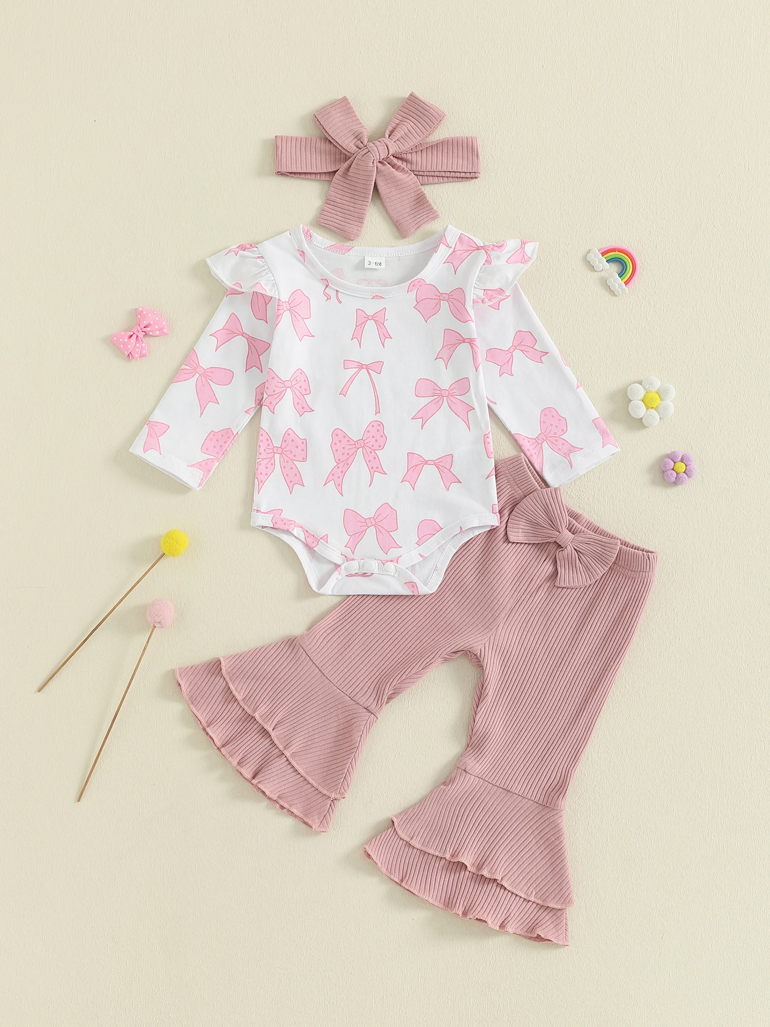 

Милый комплект зимней одежды для маленьких девочек с вязаным свитером, клетчатой юбкой и подходящей повязкой на голову с бантом, наряд из трех предметов