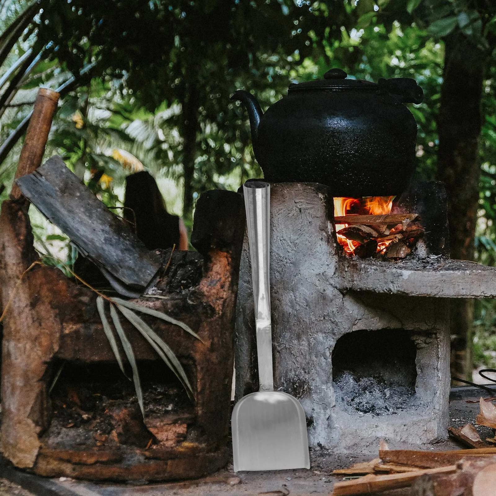 1pcs Handled Coal Shovel BBQ Charcoal Ash Shovels Barbecue Rust Resistant Kitchen Home Party Use Mini Dust Pan