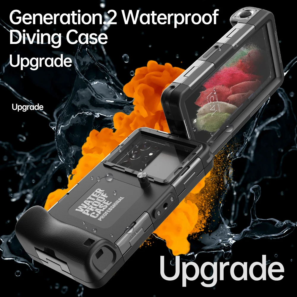 Shellbox Neu Verbesserte Mehrfarbige IP68-Standard 15M/50ft Tauch-/Schwimm-Fotografie Professionelle Wasserdichte Handyhülle – Detail 9