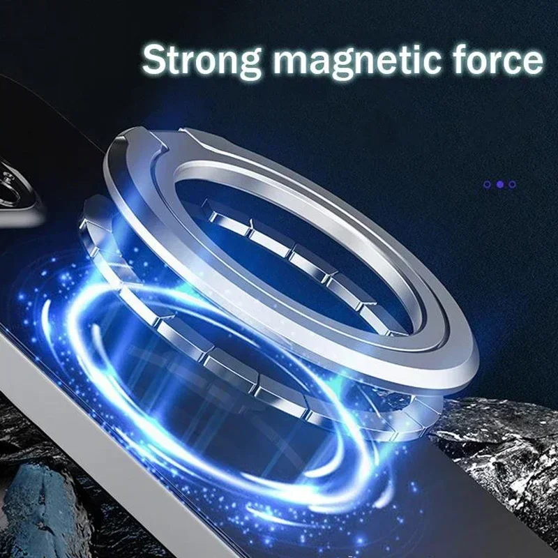 Magnetic Ring Phone Holder For Magsafe Ultra-thin Rotatable Foldable Kickstand Magnet Grip Desktop Stand for iPhone Samsung