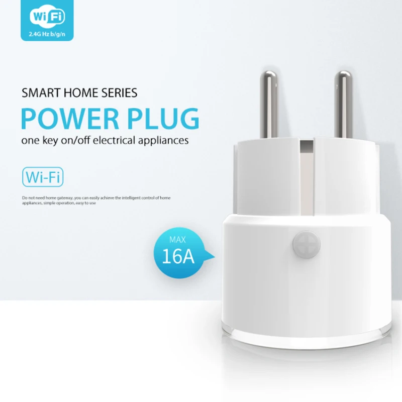 Tuya 16A WiFi Smart Plug France Socket 3680W With Power Monitoring Tuya Smart Life APP Remote Control Support Alexa Home