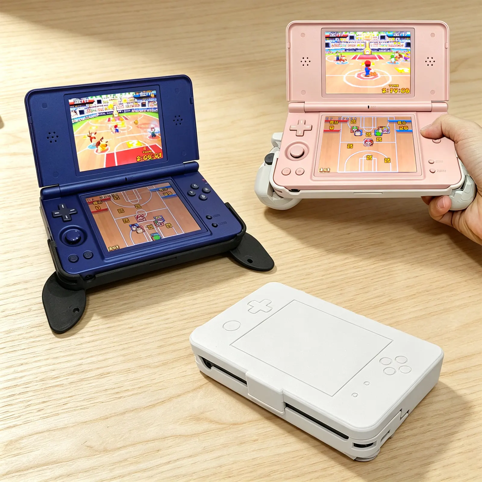 para-anbernic-rg-ds-plus-suporte-protetor-retratil-e-ergonomico-com-empunhadura-de-controle-impressa-em-3d-para-console-portatil