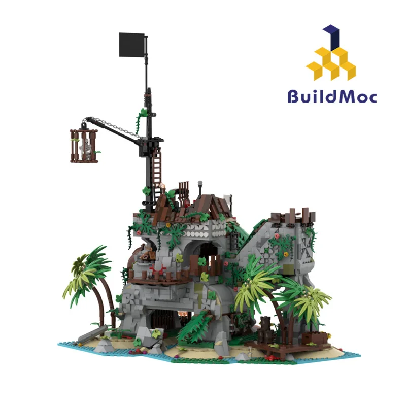 

MOC Forbidden Island Building Blocks Kit Pirate Barracuda Bay Stronghold Medieval Castle Brick Model DIY Kids Brain Toy Gift