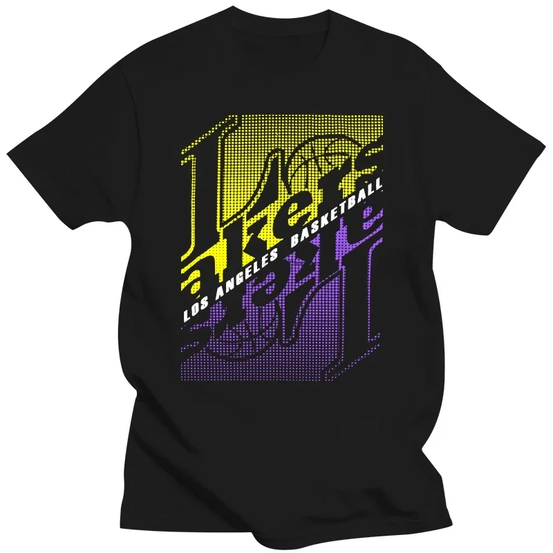 Laker Nation T-shirt Los Angeles LA Tee 100% Cotton Adult Mens Black New