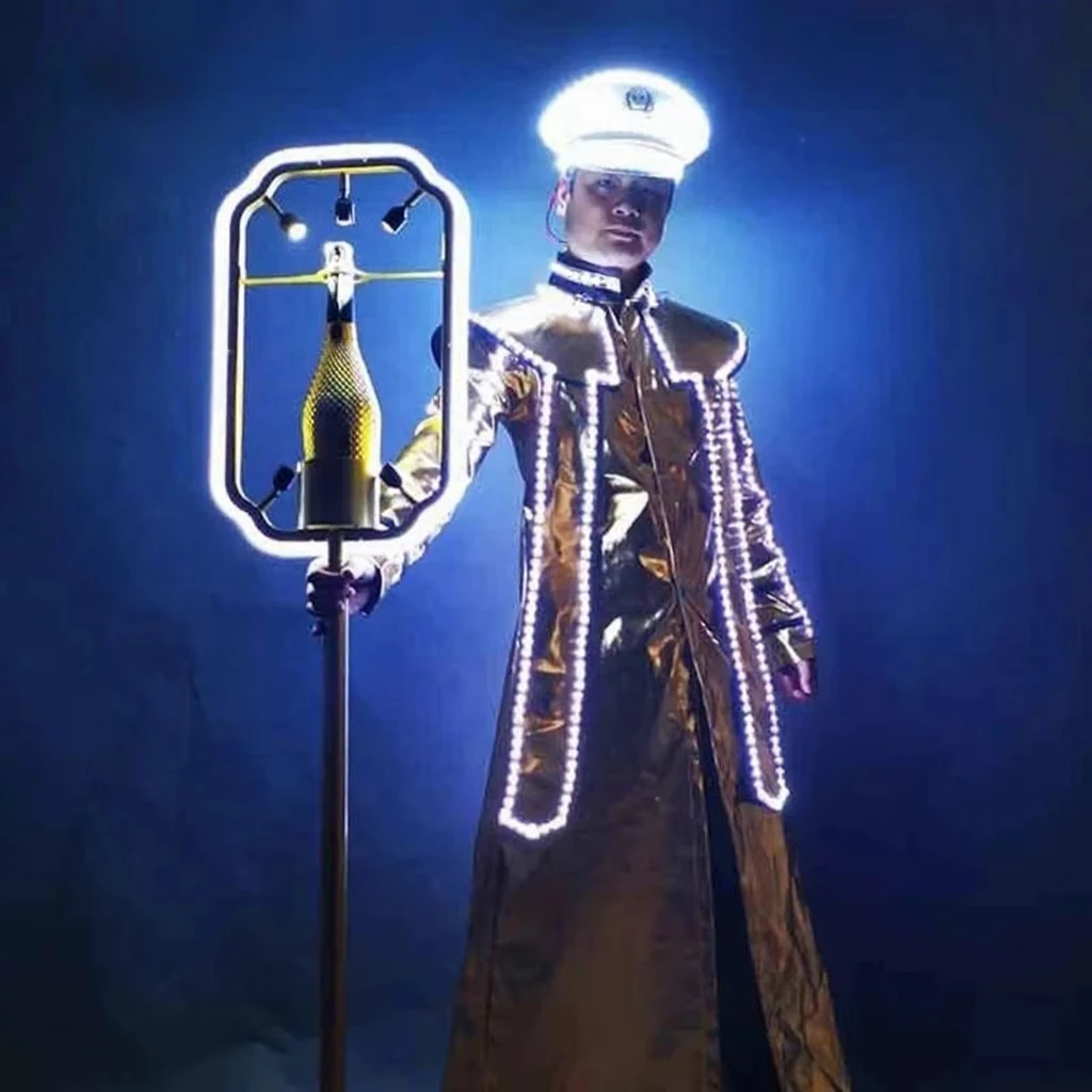 LED party robot costume stage luminous performance costume luminous remote control carnival stage decoration