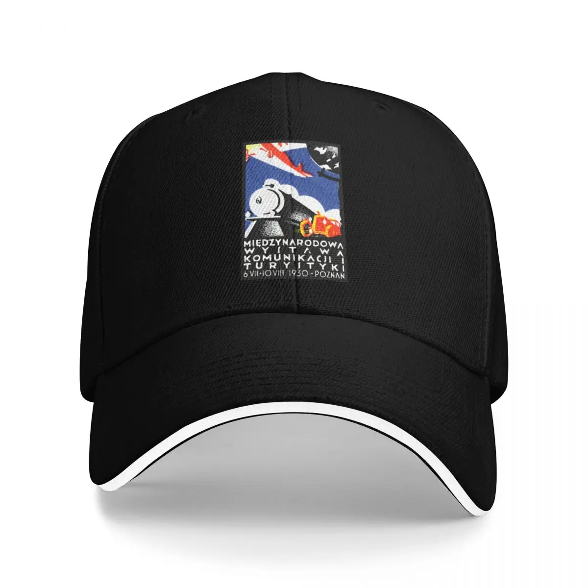 

1930 Poznan Poland Expo Baseball Cap Vintage Rugby Military Cap Man designer cap Women's Beach Men's