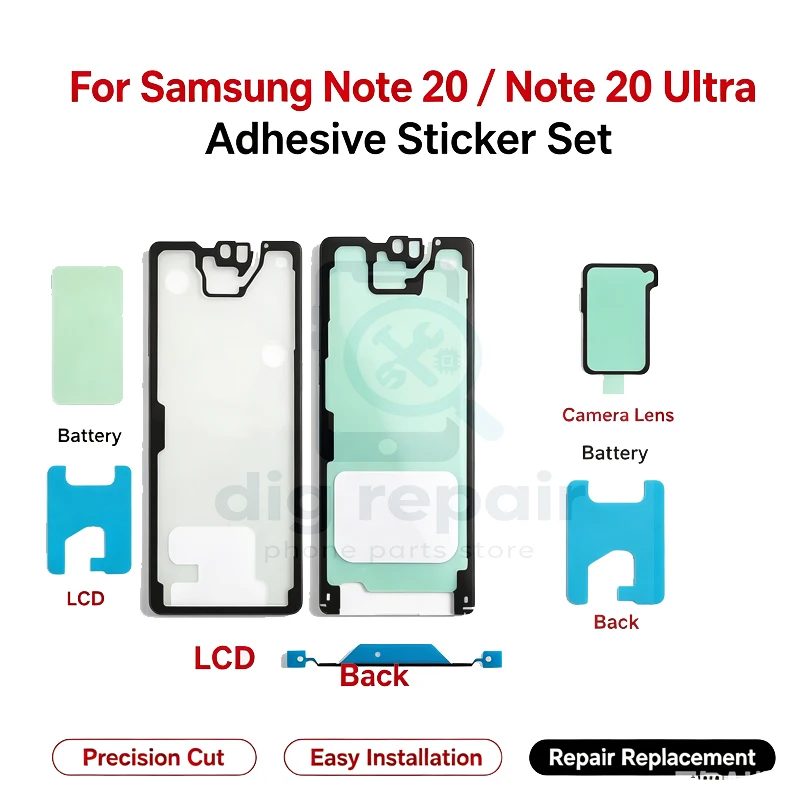 Waterproof Adhesive Battery Cover Camera Lens Adhesive Sticker Tape For Samsung Galaxy Note 20 Note 20 Ultra SM-N985 SM-N986