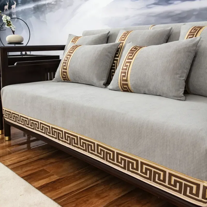 Chinese Embroidery Sofa Covers Four Seasons Sofa Towel Fabric Seat Cushion Backrest Towel Couch Cover Non-slip Sofa Bed Cover