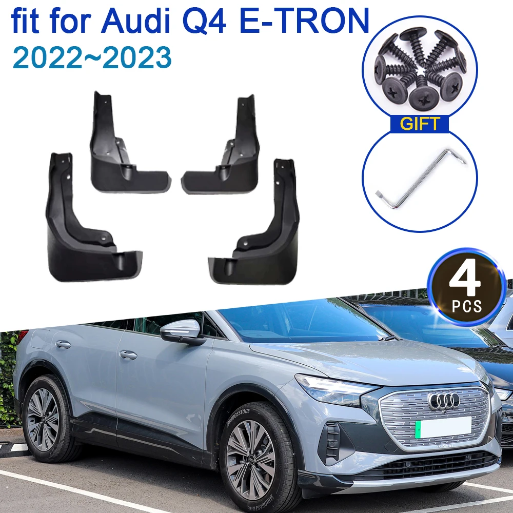 

For Audi Q4 E-TRON 2022 2023 4X Mudflap Car Front Rear Wheels Mudguards Splash Mud Guards MudFlaps Accessories Auto Car Styling