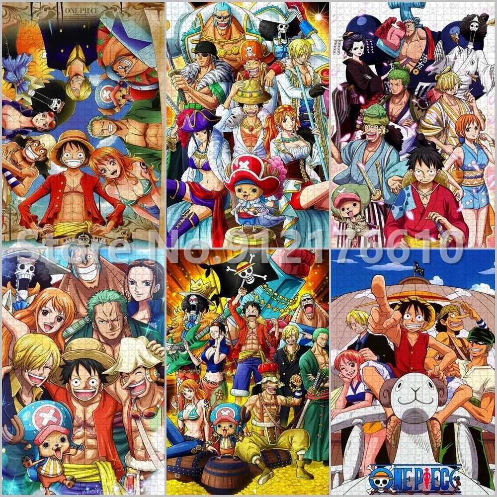 

Classic One Piece Japanese Anime Puzzle Adult Luffy Zoro Cartoon Diy Creative Puzzle Decompress Educational Toys Christmas Gifts