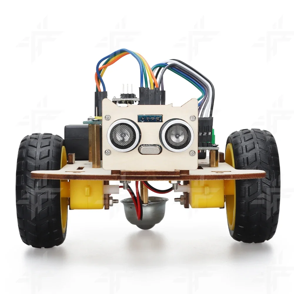 

DIY 2WD Smart Robotic Starter Kit STEM Creative Drawing Arts Wooden Robot Chassis Kit Robot Starter Kit For ArduIDE