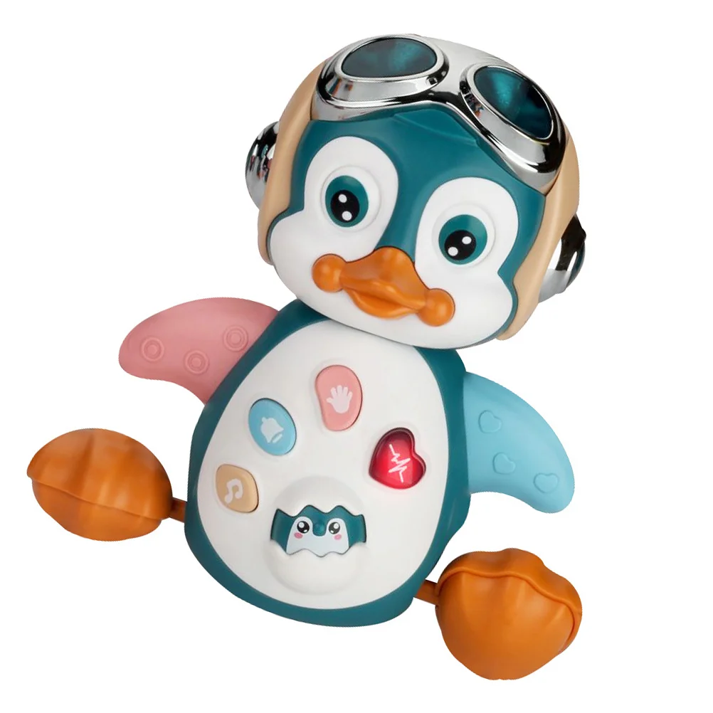 Dancing Penguin Smooth Edges Safe Grasp Kids Music Toy Early Education Animal Model Funny Toy Cartoon Design Attract Kids Play