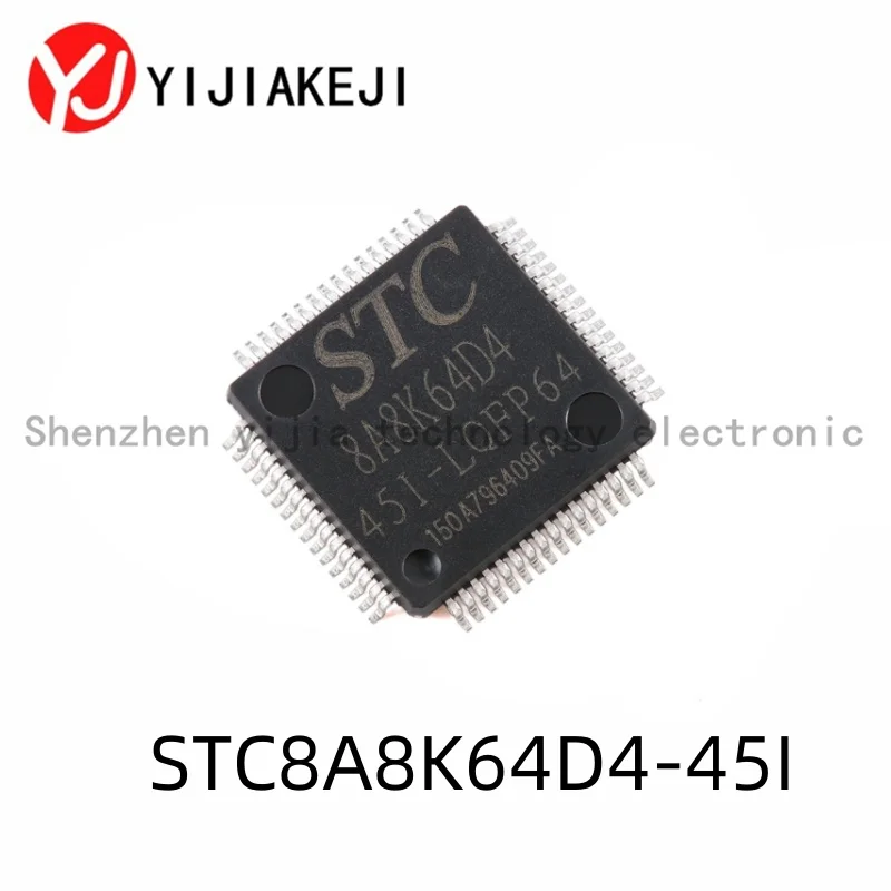 5pcs Brand new, original STC8A8K64D4-45I-LQFP64 1T 8051 microcontroller single-chip processor