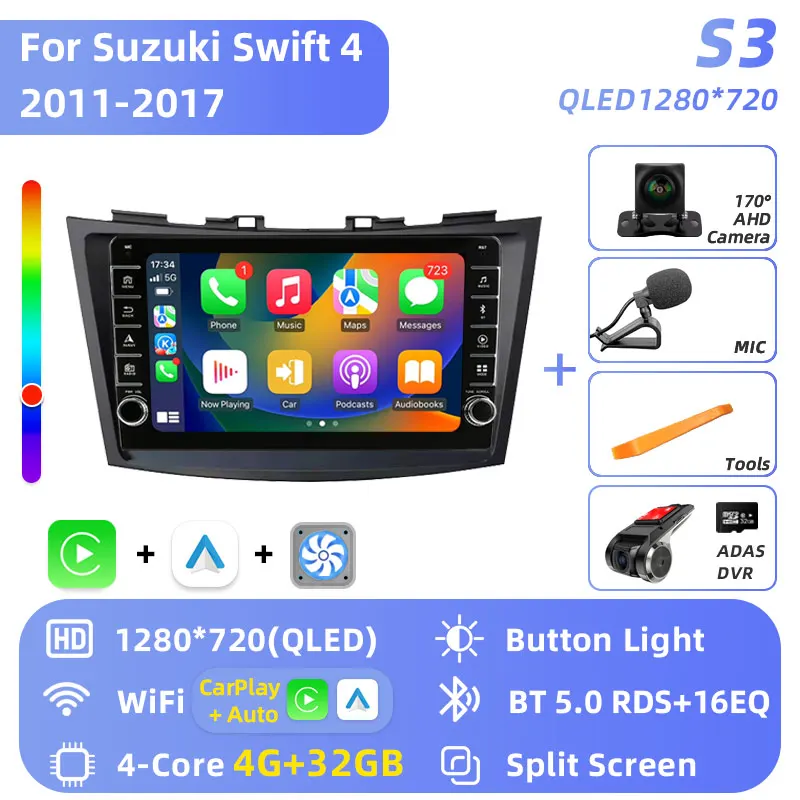 Android 16 Autoradio Stereo Voor Suzuki Swift 4 2011 2012 2013 2014-2016 Multimedia Video Player 2 Din auto Audio G Stereo Audio