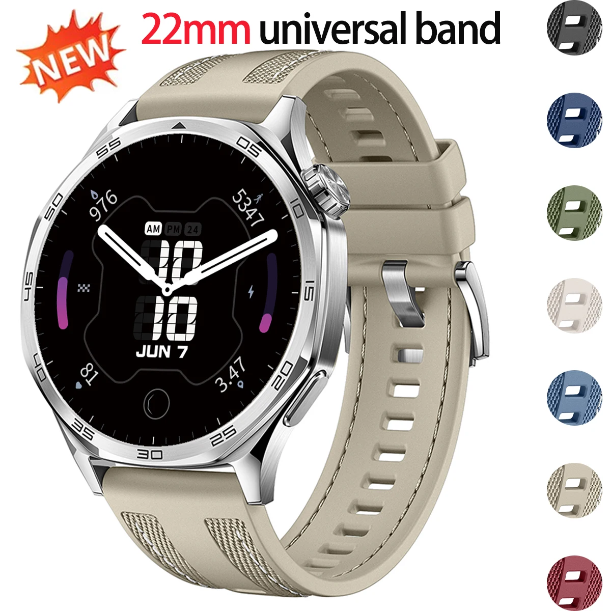 22mm Strap Für Huawei Uhr GT6/5/4 Nylon + Silikon Band Für Samsung Getriebe Uhr Armband für Xiaomi Uhr Smartwatch Armband