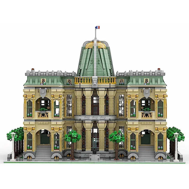 Bloques de construcción Moc, modelo famoso de vista a la calle, arquitectura Modular francesa, bloques tecnológicos, regalo, juguetes de Navidad, conjuntos DIY de montaje