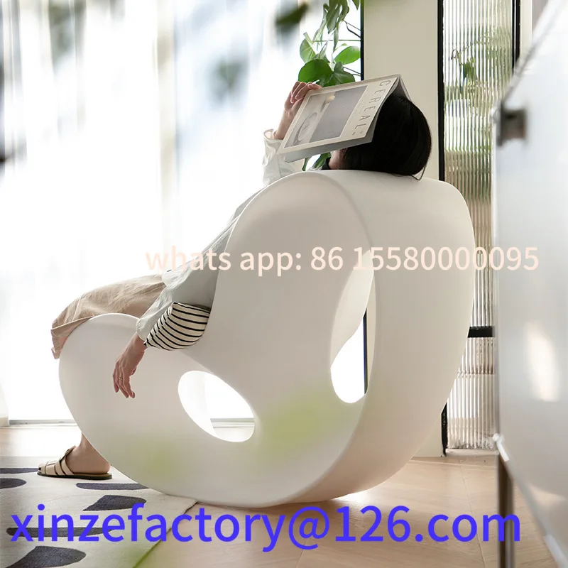 

Customizable Modern Design Rocking PE Plastic Lounge Rotational-molded Polyethylene Lazy Sofa Chair