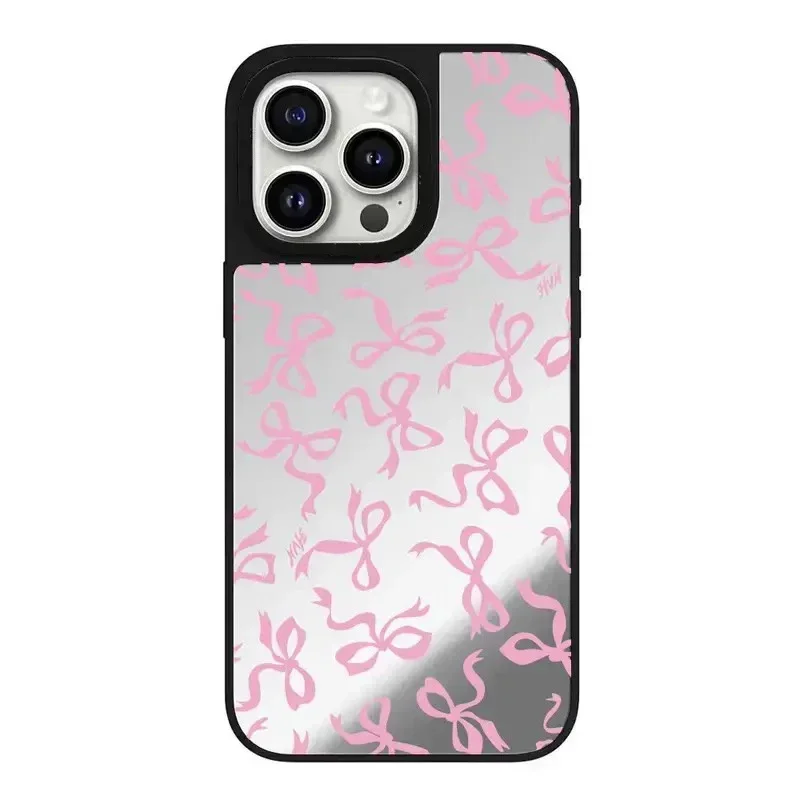 Creative Full Screen Flowers Mirror Magnetic Phone Case Cover for IPhone 11 12 13 14 15 16 Pro Max Case for IPhone 16 Pro Max