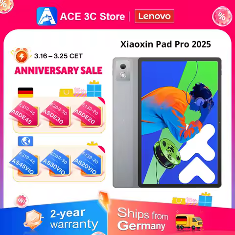 Global ROM Lenovo Xiaoxin Pad Pro 2025 Tablet Lenovo Xiaoxin Pad Pro 12.7 inches 144Hz Display 10200mAh Lenovo Idea Tab Pro