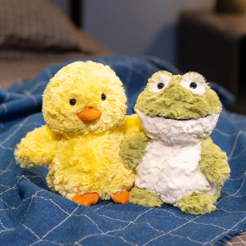 16cm Flauschiger Frosch Gelbe Ente Gefülltes Niedliches Tier-Plüschtier Schreibtisch-Deko Firmen-Plüsch Geburtstagsgeschenke