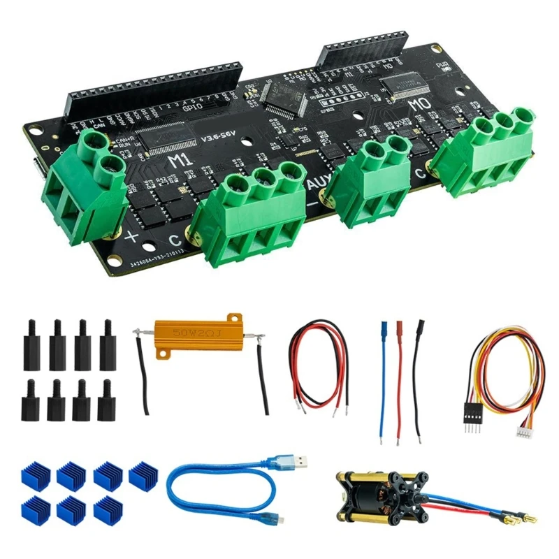 56V with X2212 Motor FOC BLDC Servo Double Motor Controller Board Dropship