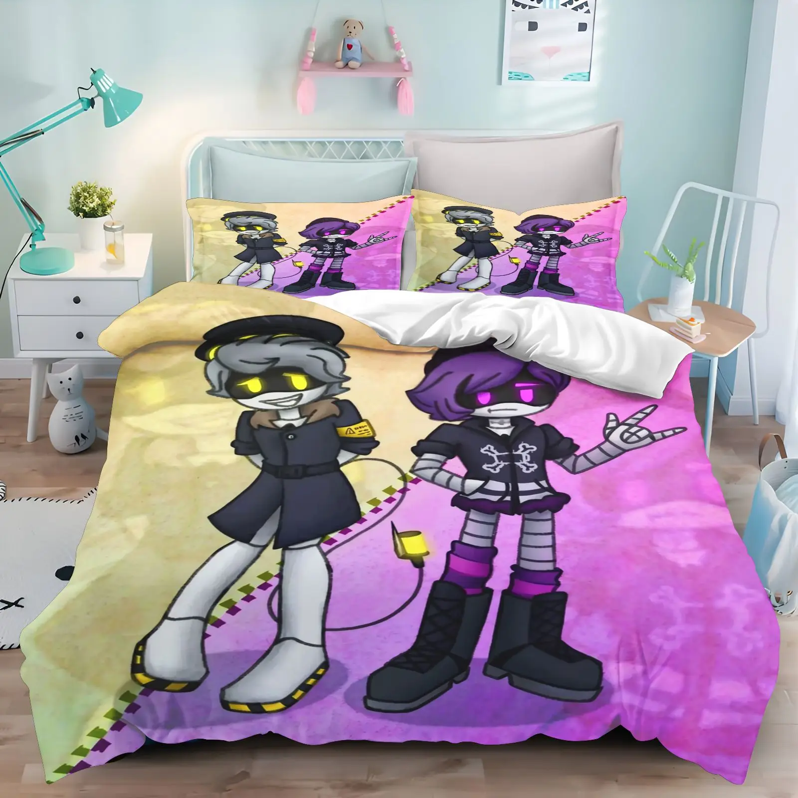 3D Print Murder Drones Bedding Set Quilt Cover Pillowcases Anime Character Home Decor Bedclothes Bedroom Duvet Cover Set