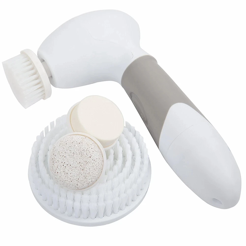 4 in 1 Electric Cleansing Brush Vibration Facial Cleanser Body Exfoliator Bath Brush Massager Blackhead Remover Skin Care Device