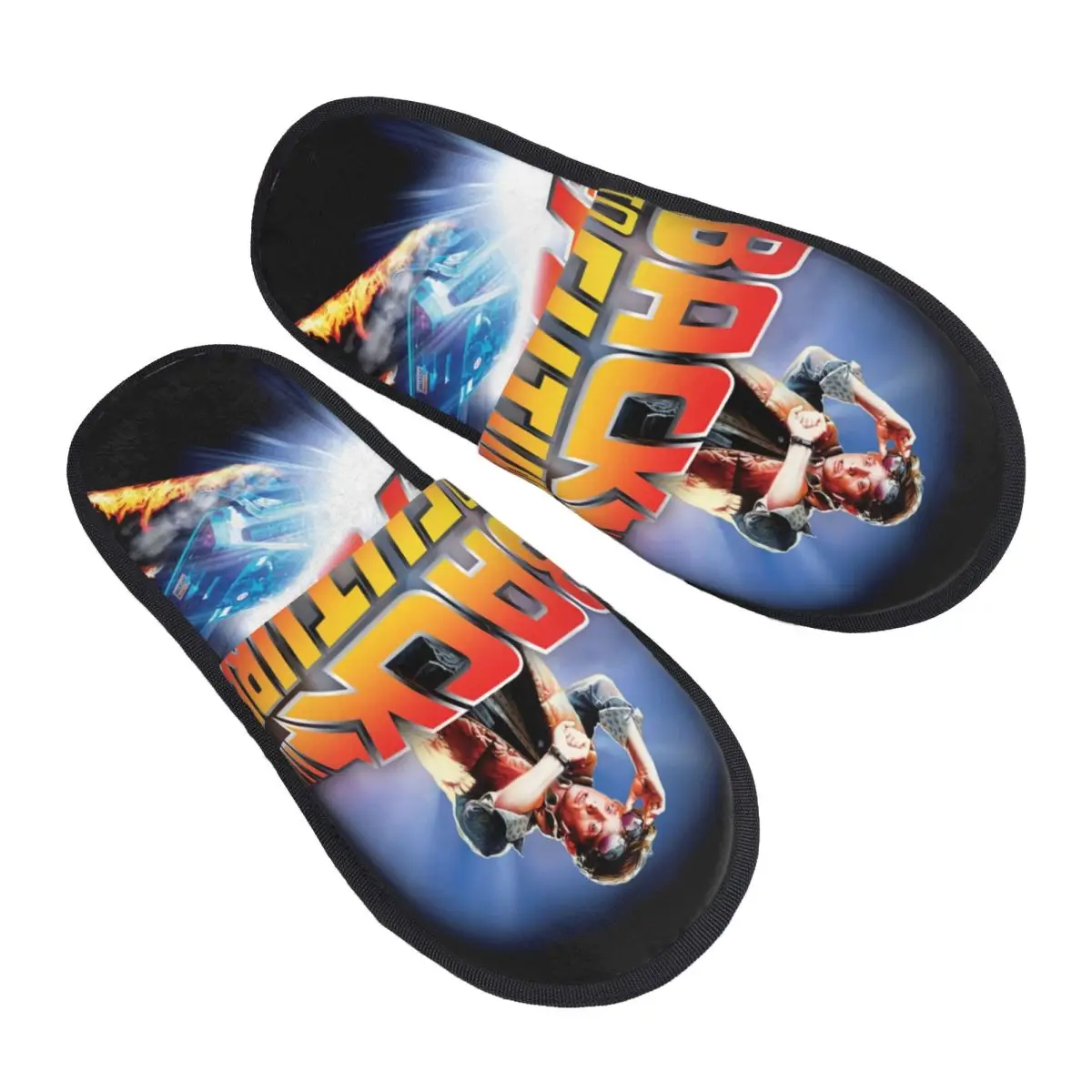 

Back To The Future Guest Slippers for Bedroom Women Custom Print Science Fiction Comedy Tv Movie House Slipper