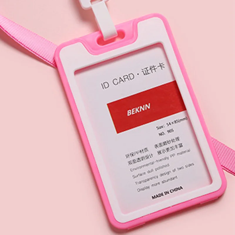 Plastic Work Card Cover Student Access Card Protective Cover Employee's Work Sign Wholesale Of Conference Card Sets Lanyards