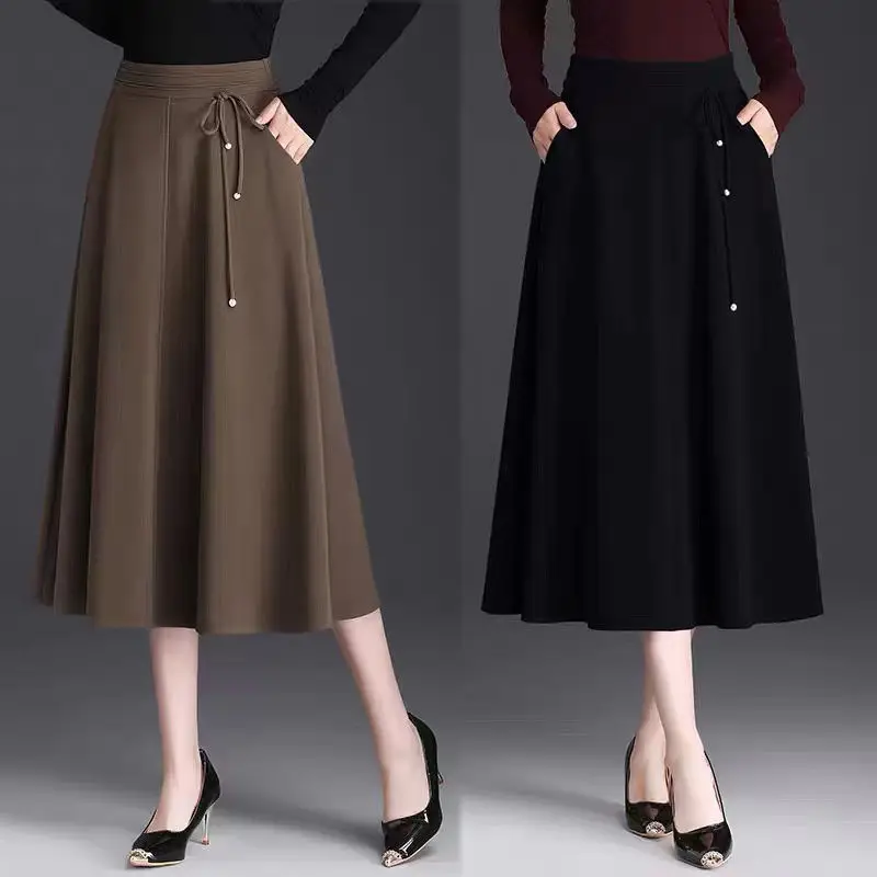 

Новая повседневная свободная универсальная корейская юбка с высокой талией, летняя