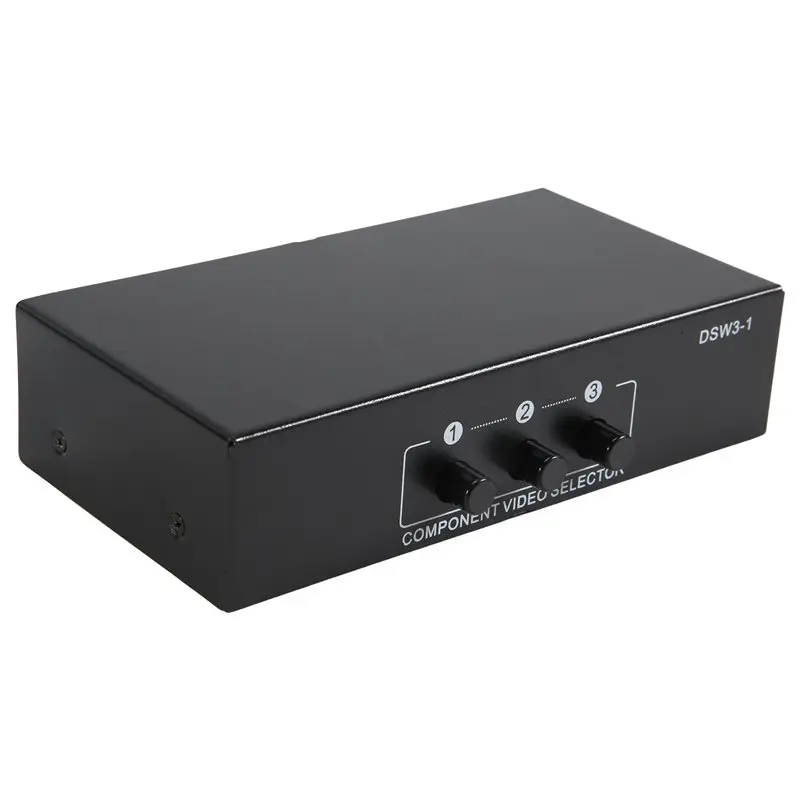 RGB Component Switch Selector 5 RCA 3-Way YPBPR Cable Component Switch AV Switcher For PS2 Wii DVD Player TV