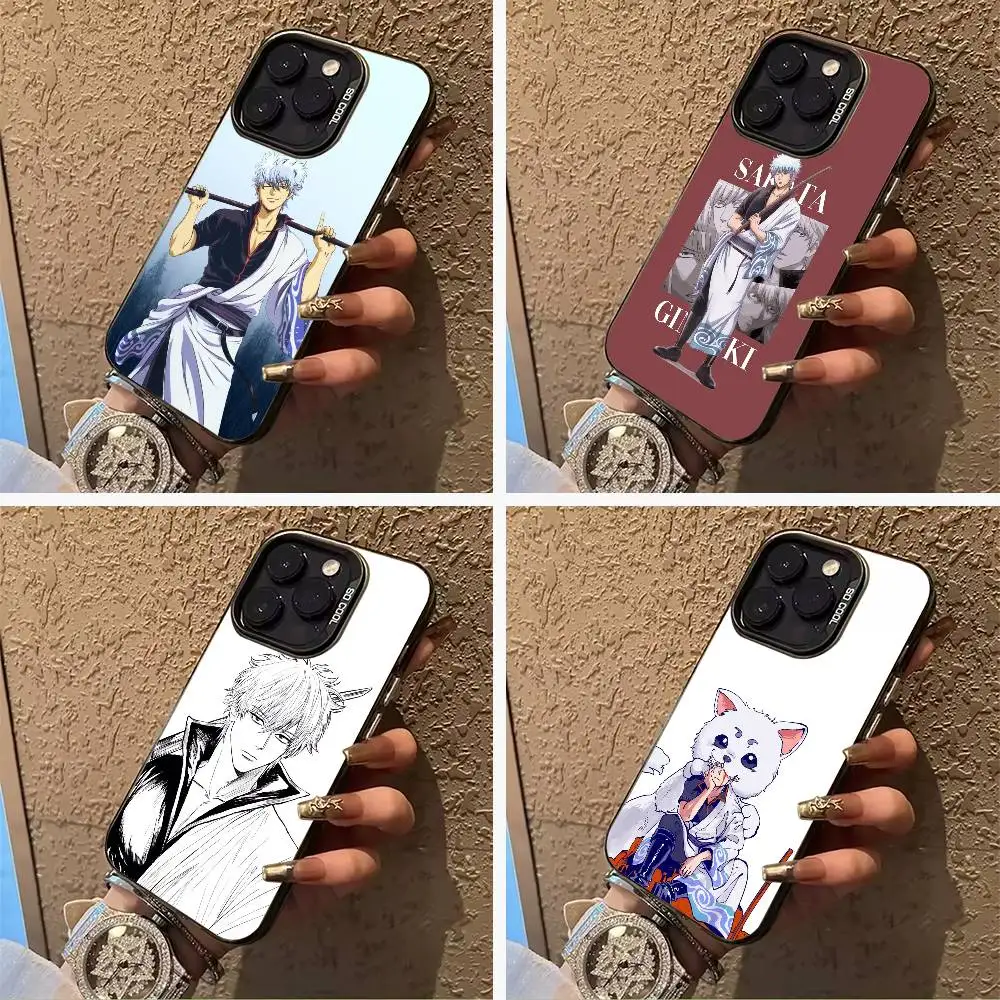

G-Gintama-Gintoki Sakata For iPhone 17 16 15 14 13 12 11 Pro Max XS 17 Air Silicone Colored Silver Bumper Cover