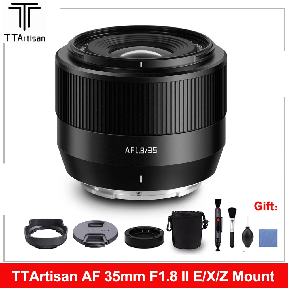 NEW TTArtisan AF 35mm F1.8 II APS-C Large Aperture Lens for Camera Portrait Photography with Fuji XT30 Sony E A7RIII Nikon ZFC