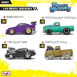 Maisto 1:64 Ford Pickup AUDI RWB Buick Chevrolet classico auto statica pressofusione in lega modello di auto collezione regalo giocattolo