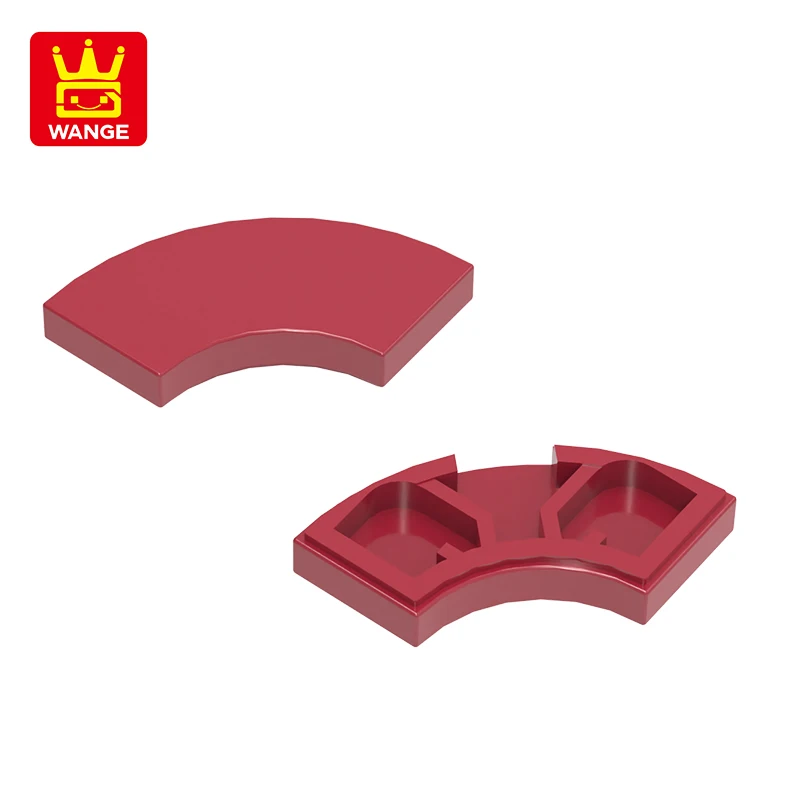 20Pcs/lot Tile Round Corner 2x2 4Rings without Holes Block Moc Color Accessories Compatible with 22885 Brick DIY Toys