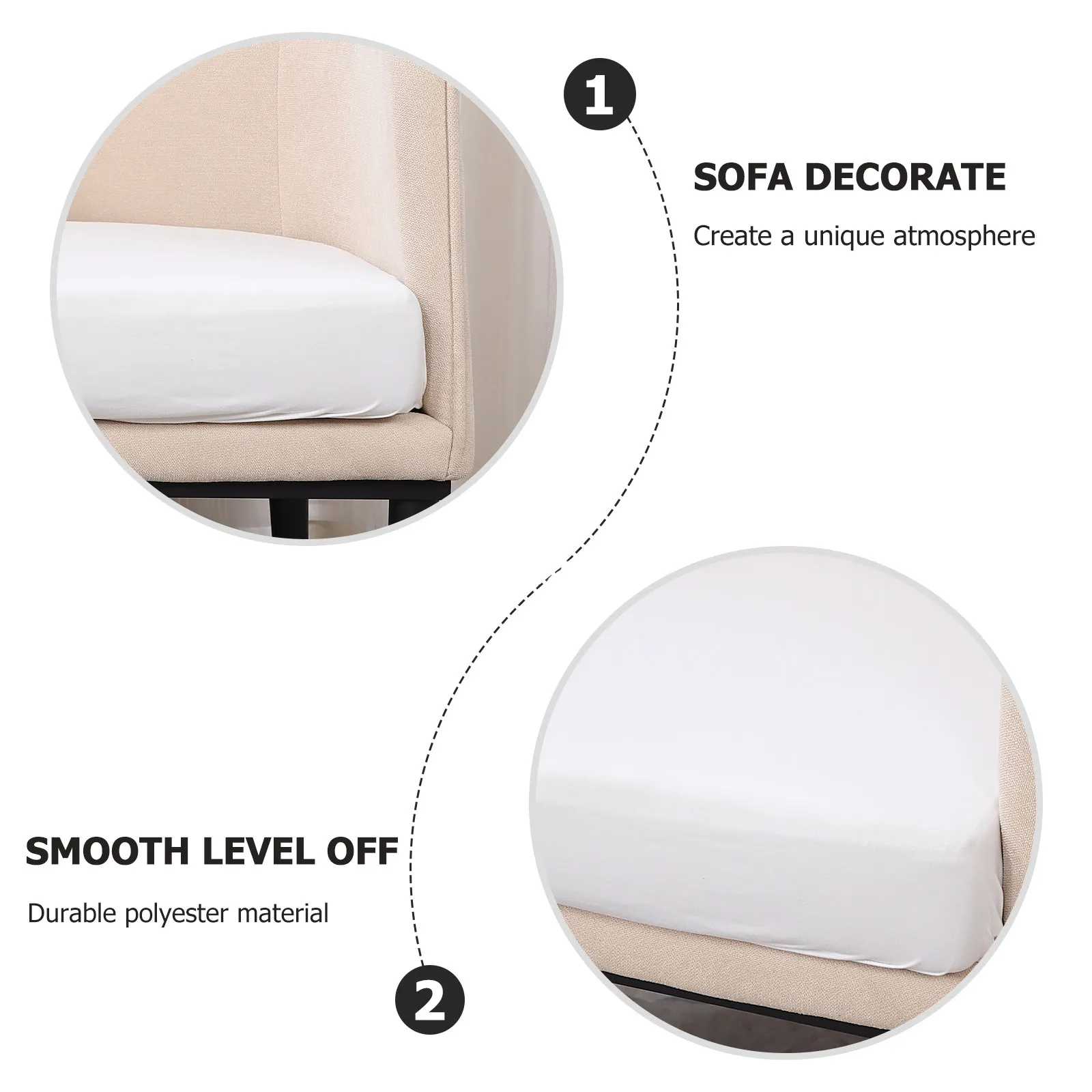 1Pcs High Quality Polyester Sofa Cushion Cover Light Folding Easy Storage Wear Tear Scratch Resistant All Inclusive Slipcover