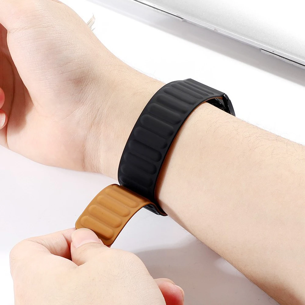 Correia magnética macia do silicone para o relógio da galáxia de Samsung, nenhuma faixa das lacunas, pulseira do laço, ultra, 47mm