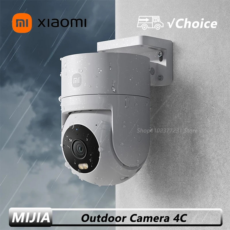 

Xiaomi Outdoor Camera 4C Smart Full-color Night Vision 5MP 3K HD Human Tracking Audible Visual Alarm WiFi 6 Voice Call