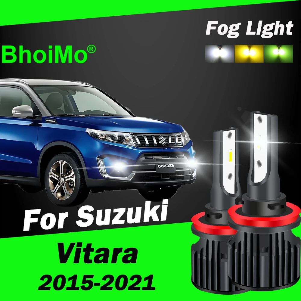 

BhoiMo For Suzuki Vitara 2015 - 2021 Led Front Fog Light Bulbs 2016 2017 2018 2019 2020 Car Auto Lamp