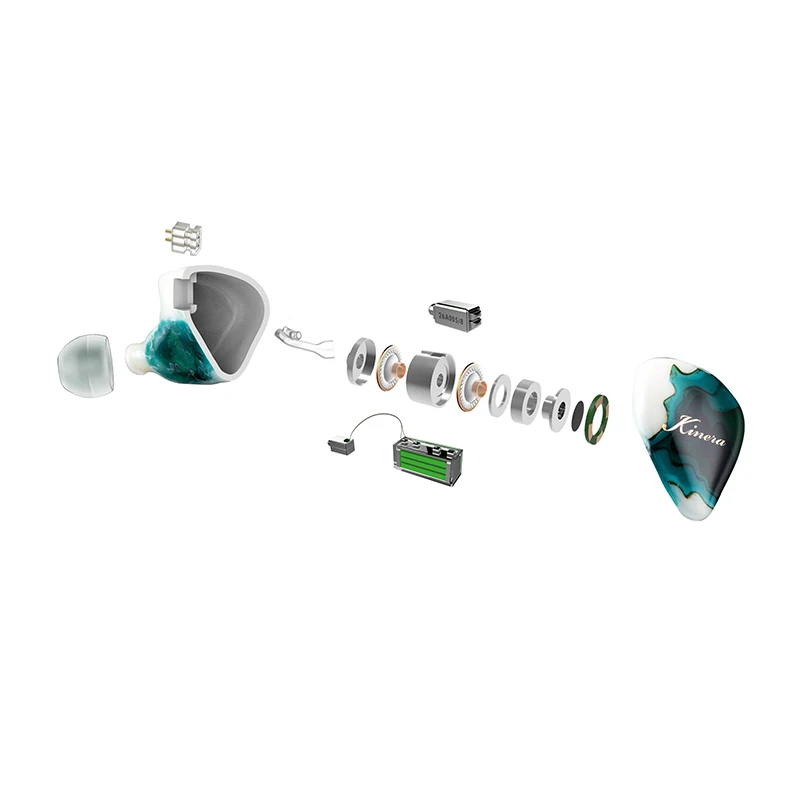 سماعة أذن Kinera URD 2 Sonions EST + 2 غشاء كريستالي من التيتانيوم محوري DD + 1 Kinera مخصص 11021 BA