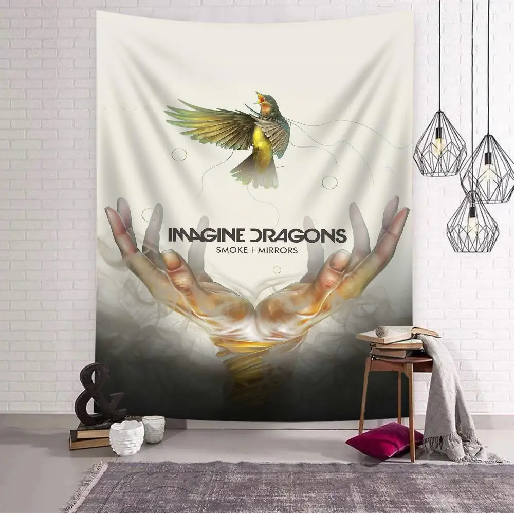 Band I-Imagine Dragons Tapestry Aesthetic Wall Tapestry Hanging Decor Microfiber Fabric Poster for Bedroom Living Room Home