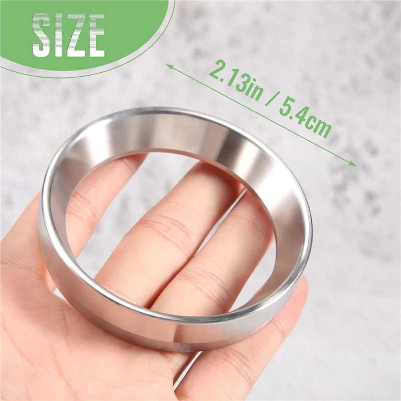 BAAN-54 مللي متر حلقة الجرعات الفولاذ المقاوم للصدأ حلقة جرعات القهوة اسبريسو الجرعات قمع القهوة Protafilter الدائري ل 54 مللي متر Portafilter