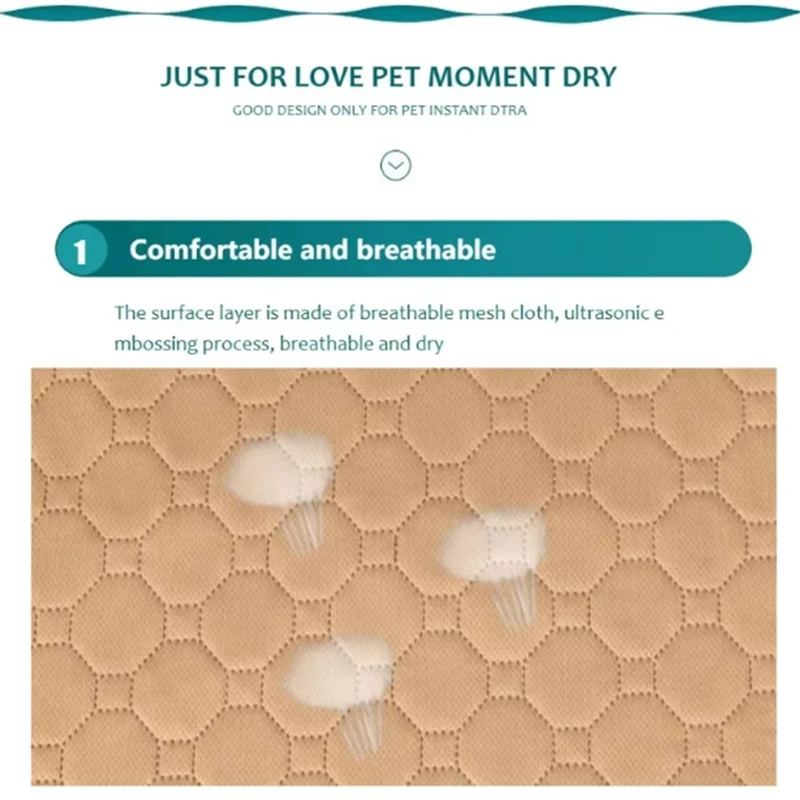 Wiederverwendbare Hundekotmatte, waschbare, rutschfeste Haustiermatte, Welpentrainingsmatte, Urinmatte für Haustiere, Autositzbezug – Detail 5