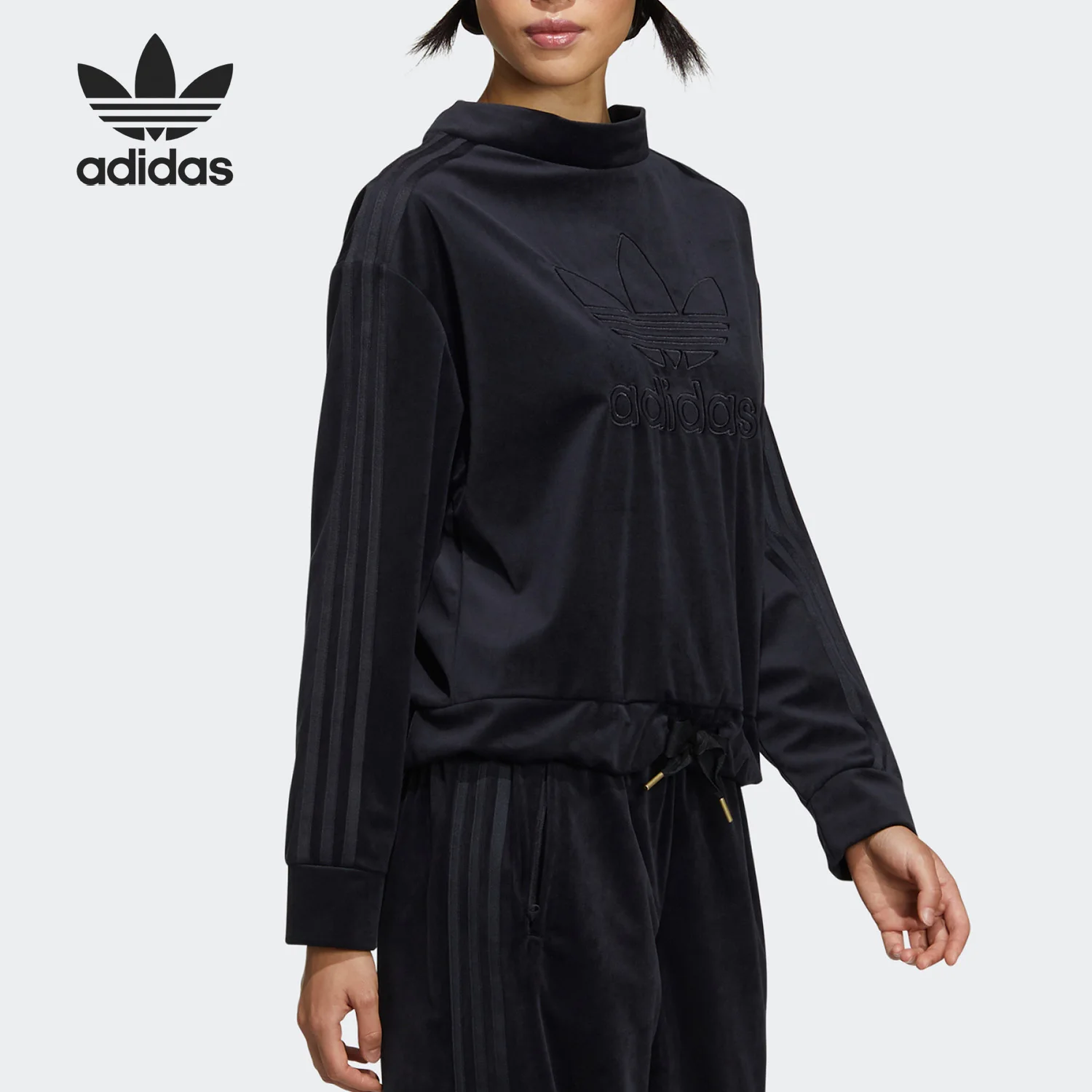 أديداس أصيلة ثلاثة المشارب الموسمية الجديدة المرأة الرياضة هوديي GV2922 #4