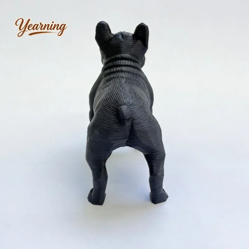 3D Printed Low Poly French Bulldog Ornament Modern Geometric Sculpture Ambience Room Decor Hobbyist Decoration